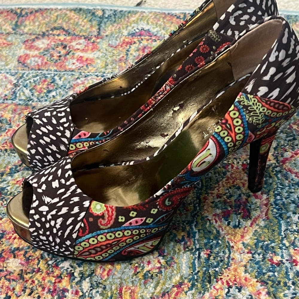 Nine West Paisley Heels